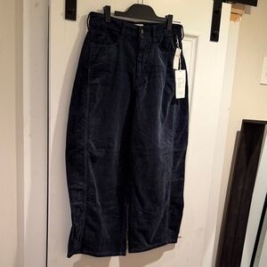 Pilcro Dark Blue corderoy Cropped Pants